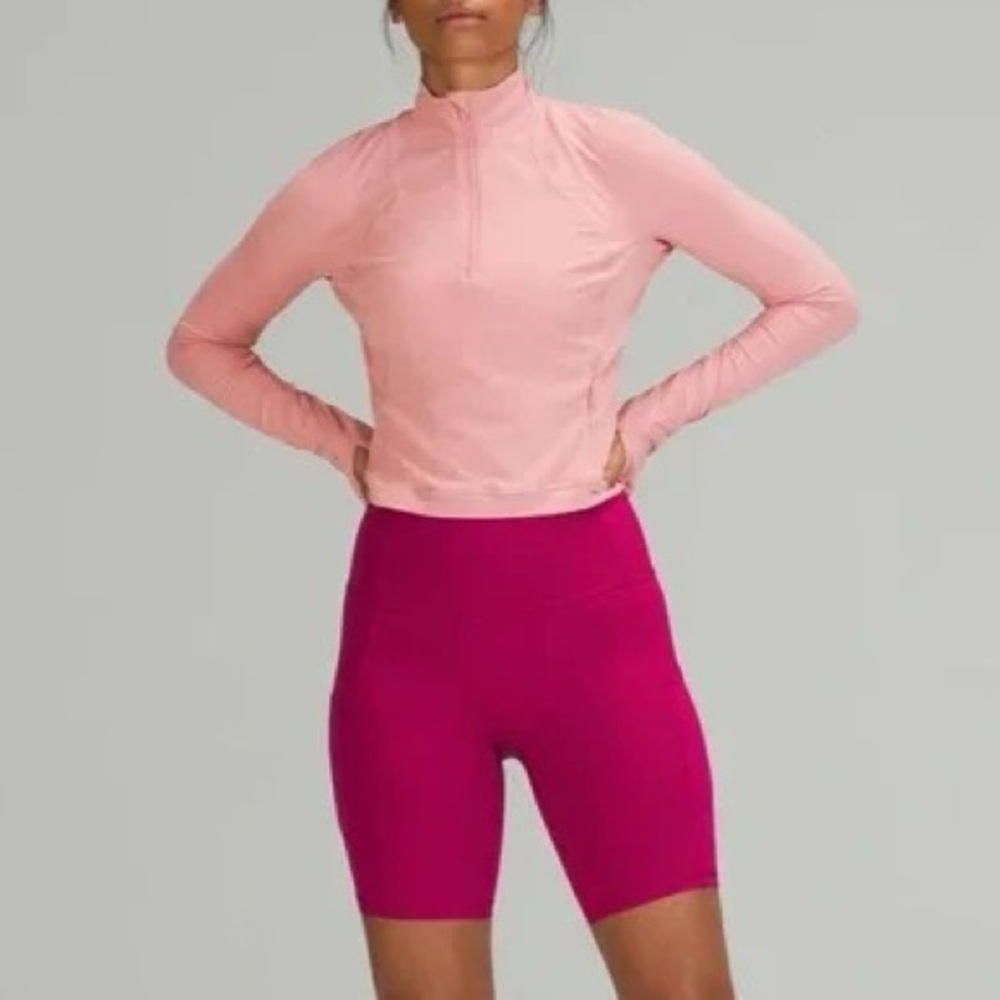 Lululemon Fast and Free 8 Inch Run Shorts with 7 Pockets (Wild Berry)